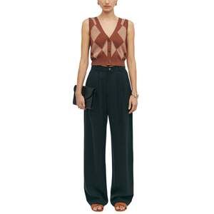 Reformation Pleated Black Mason Pants Size 0